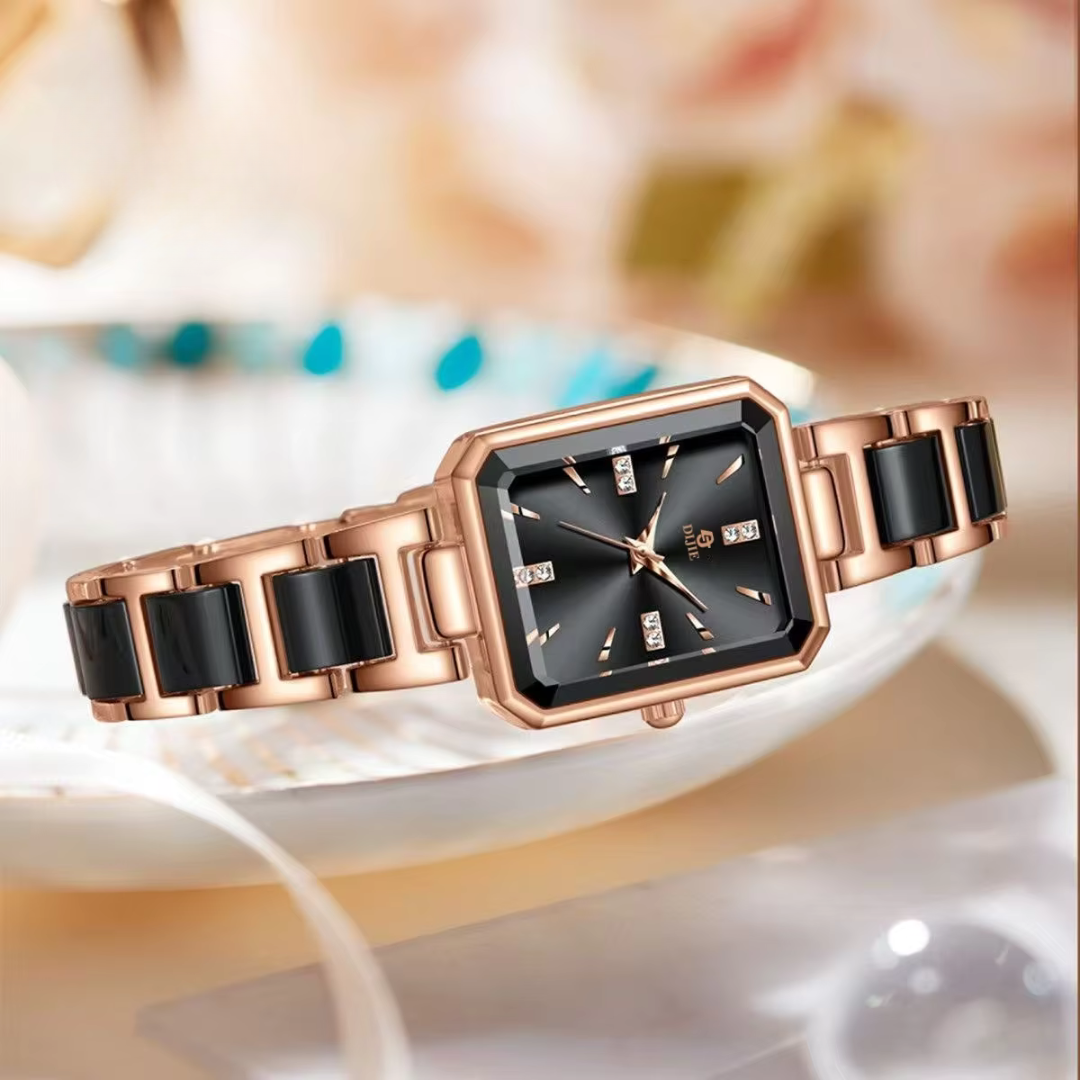 Luxury Diamond Square Quartz Chic Watch
