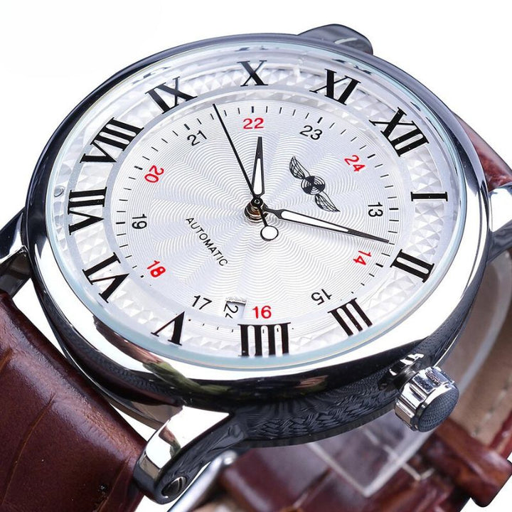 Fashion Luxury Leather Full Automatic Watch