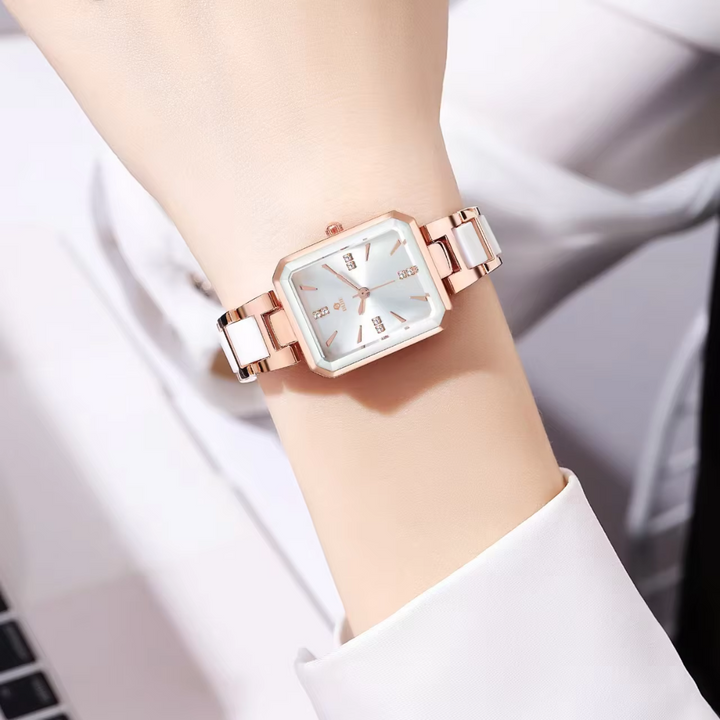 Luxury Diamond Square Quartz Chic Watch