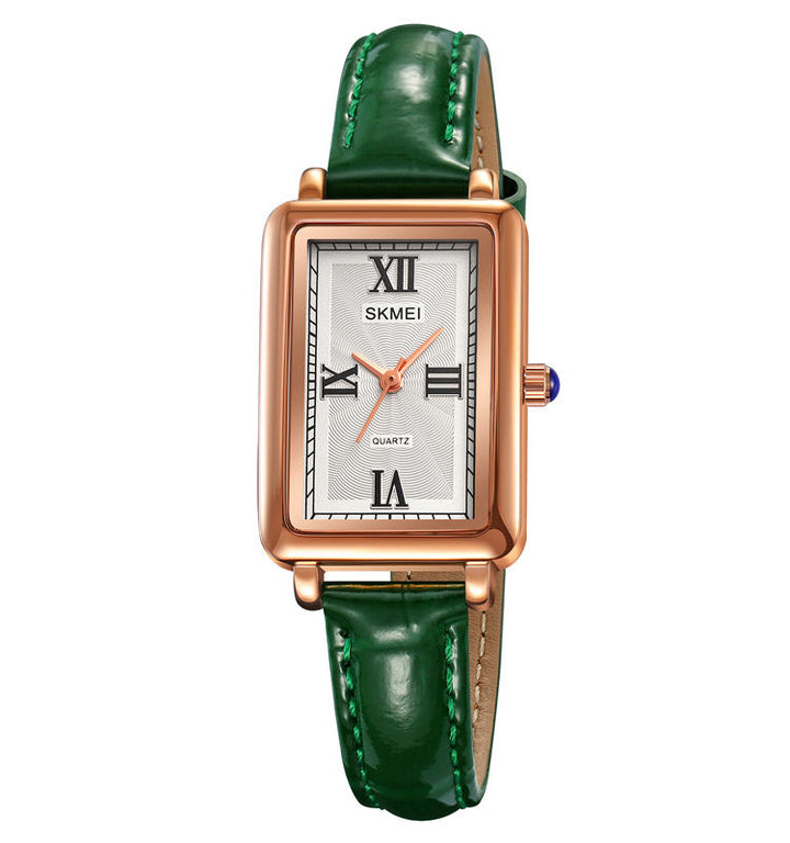 Leather-Strapped Casual Watch