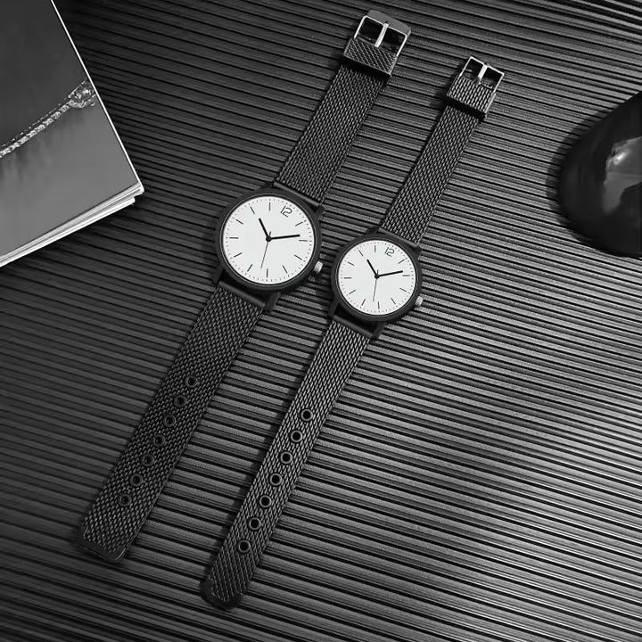 Black-Toned Couple Quartz Watch