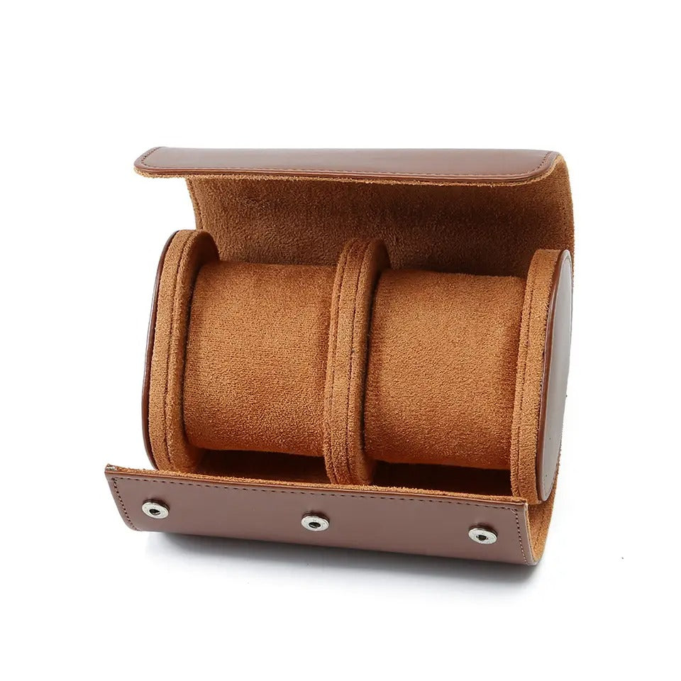 Vintage Travel Roll Watch Case (2 SLOTS)