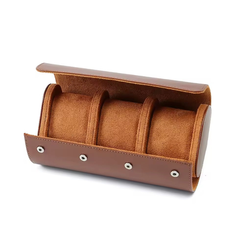 Vintage Travel Roll Watch Case (3 SLOTS)