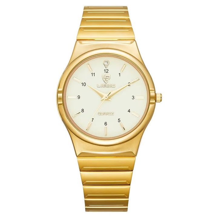 Classy Silver Toned Couple Wristwatch
