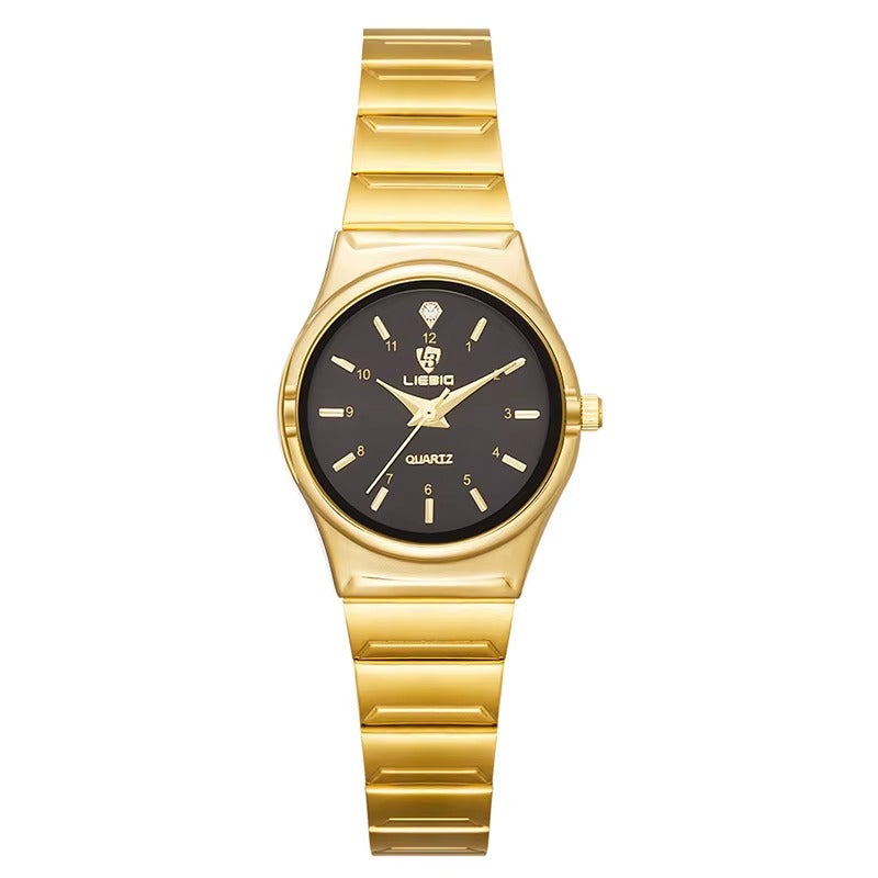 Classy Silver Toned Couple Wristwatch